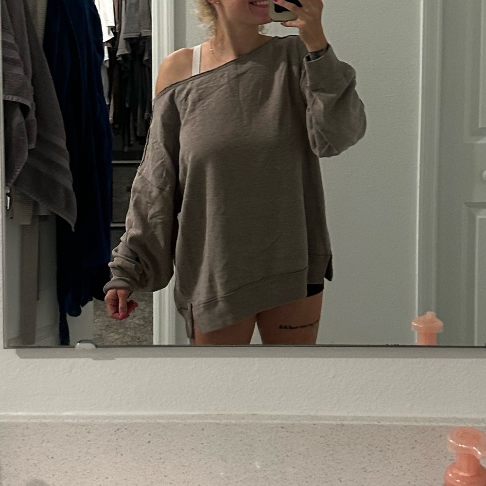 Hollister off the shoulder crewneck